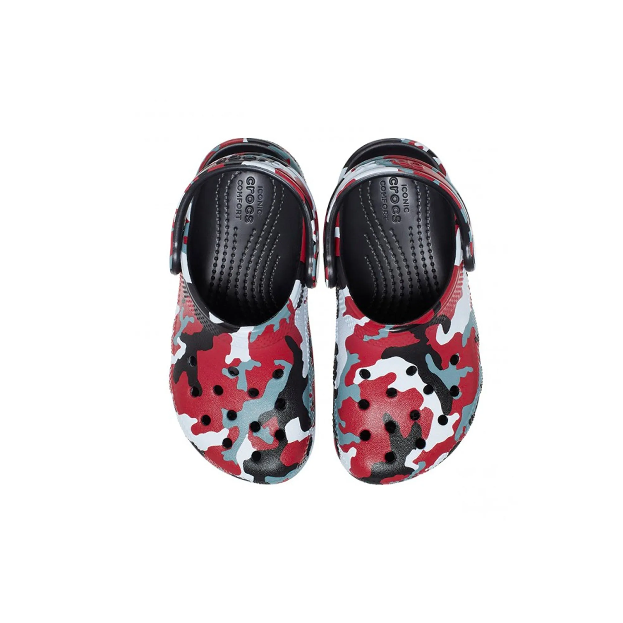 Crocs Kids Classic Camo Clog Black/Red