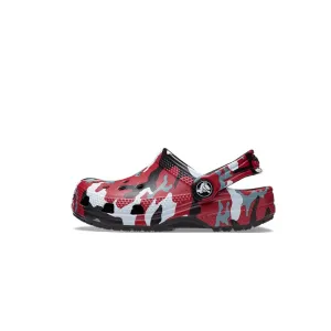 Crocs Kids Classic Camo Clog Black/Red