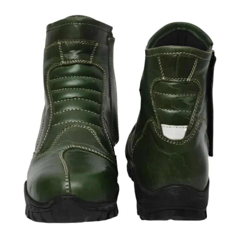 Durable Biker Boots with Sturdy Rubber Sole