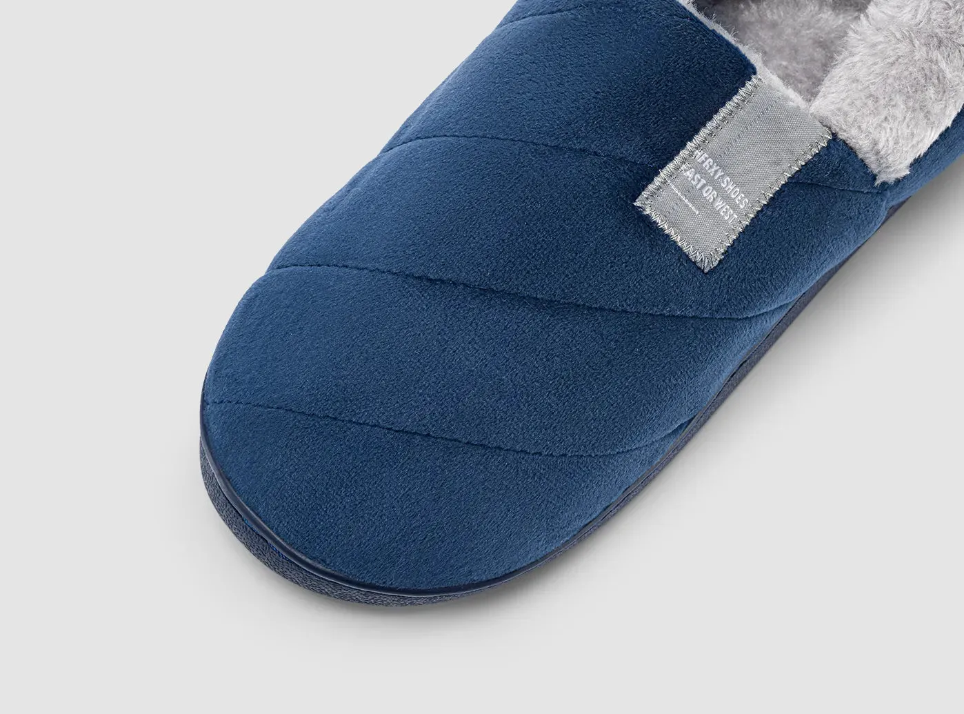 FitVille Men's Thick-Soled Warm Cotton Slippers