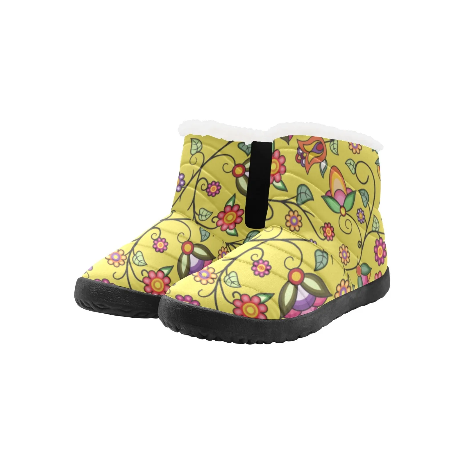 Heartbeat Petals Yellow Men's Padded Winter Boot