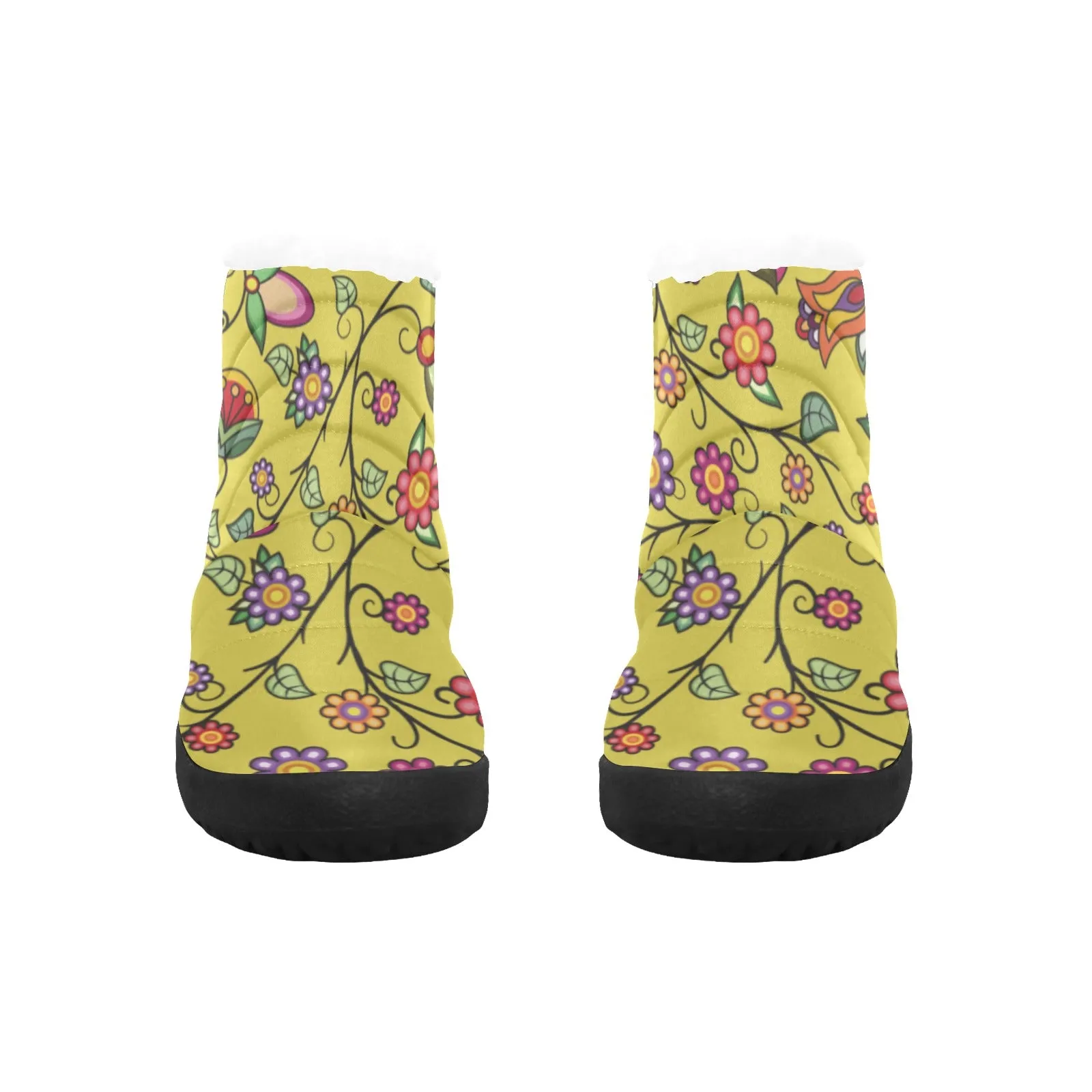 Heartbeat Petals Yellow Men's Padded Winter Boot