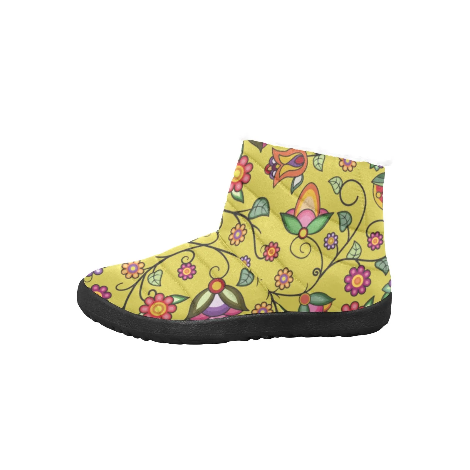 Heartbeat Petals Yellow Men's Padded Winter Boot