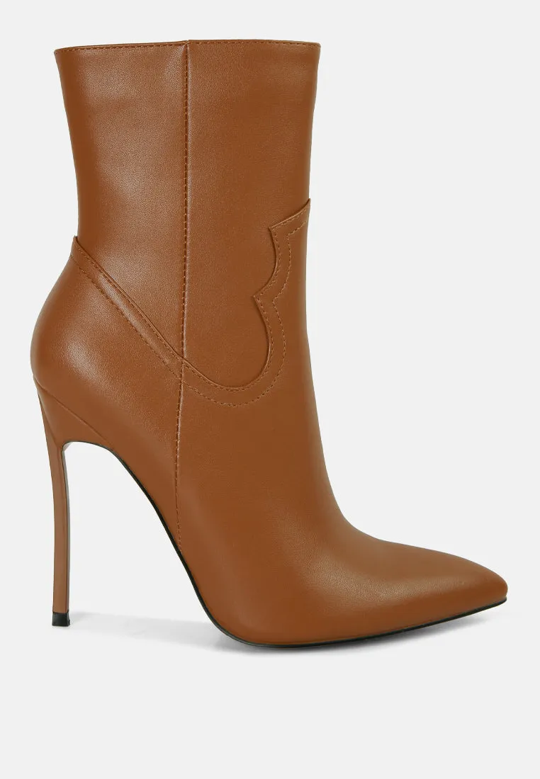 Jenner High Heel Cowboy Ankle Boots