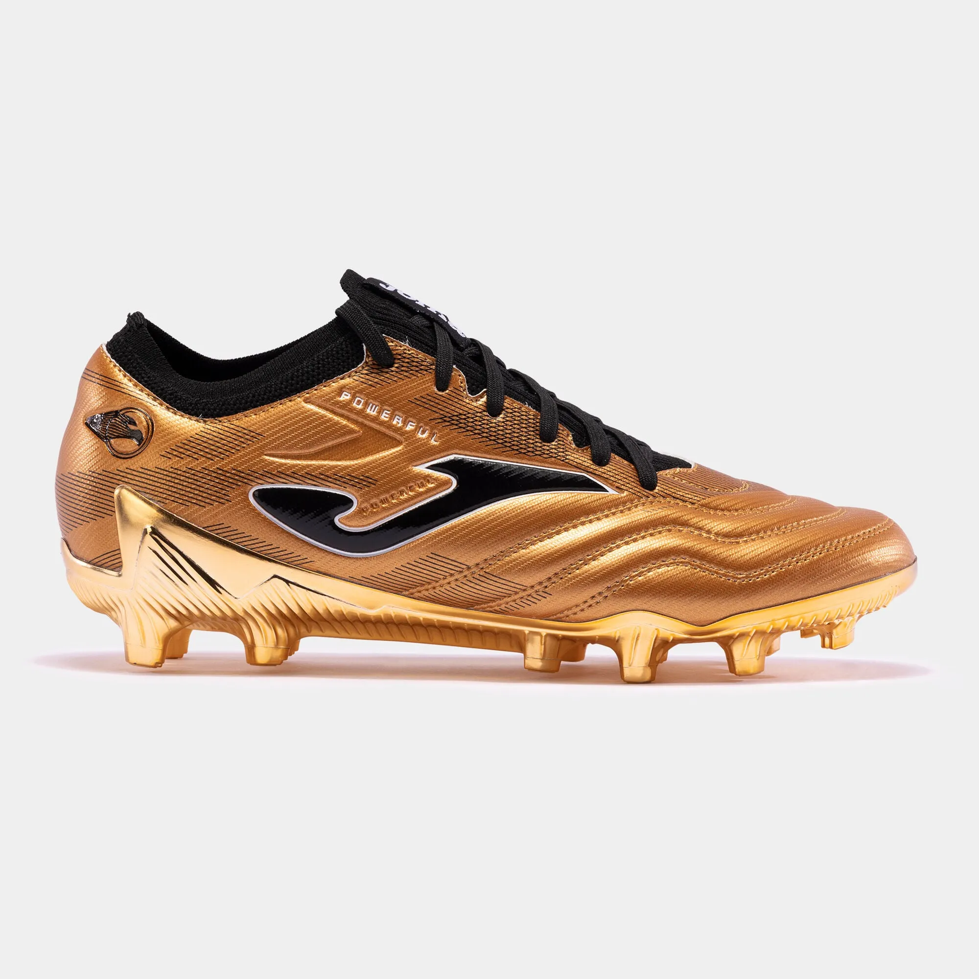 JOMA MEN'S POWERFUL CUP GOLD BLACK FIRM GROUND POCS2418FG