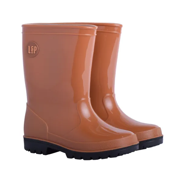 LP APPAREL - Rubber Boots | Caramel & Black