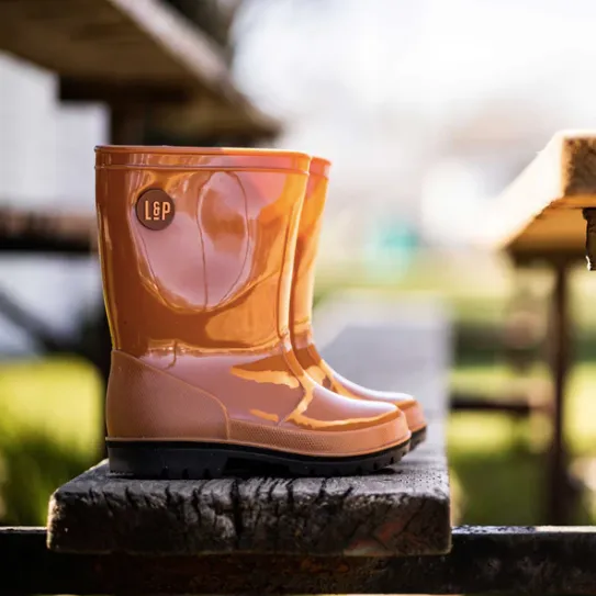 LP APPAREL - Rubber Boots | Caramel & Black