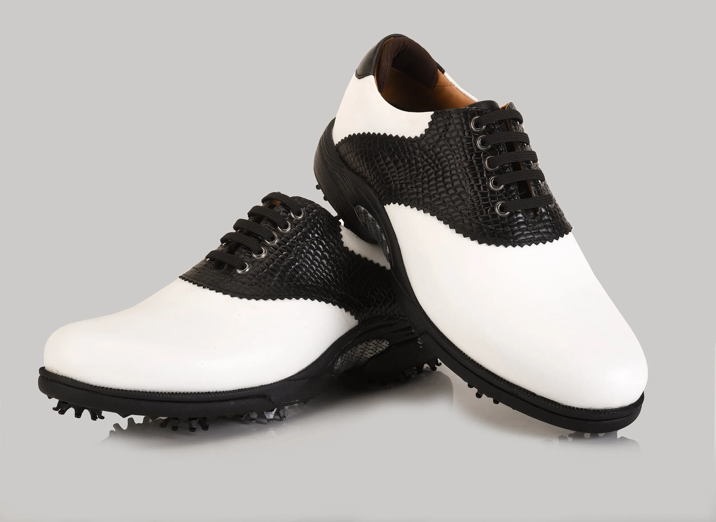 Notting White-Black Golf Shoes