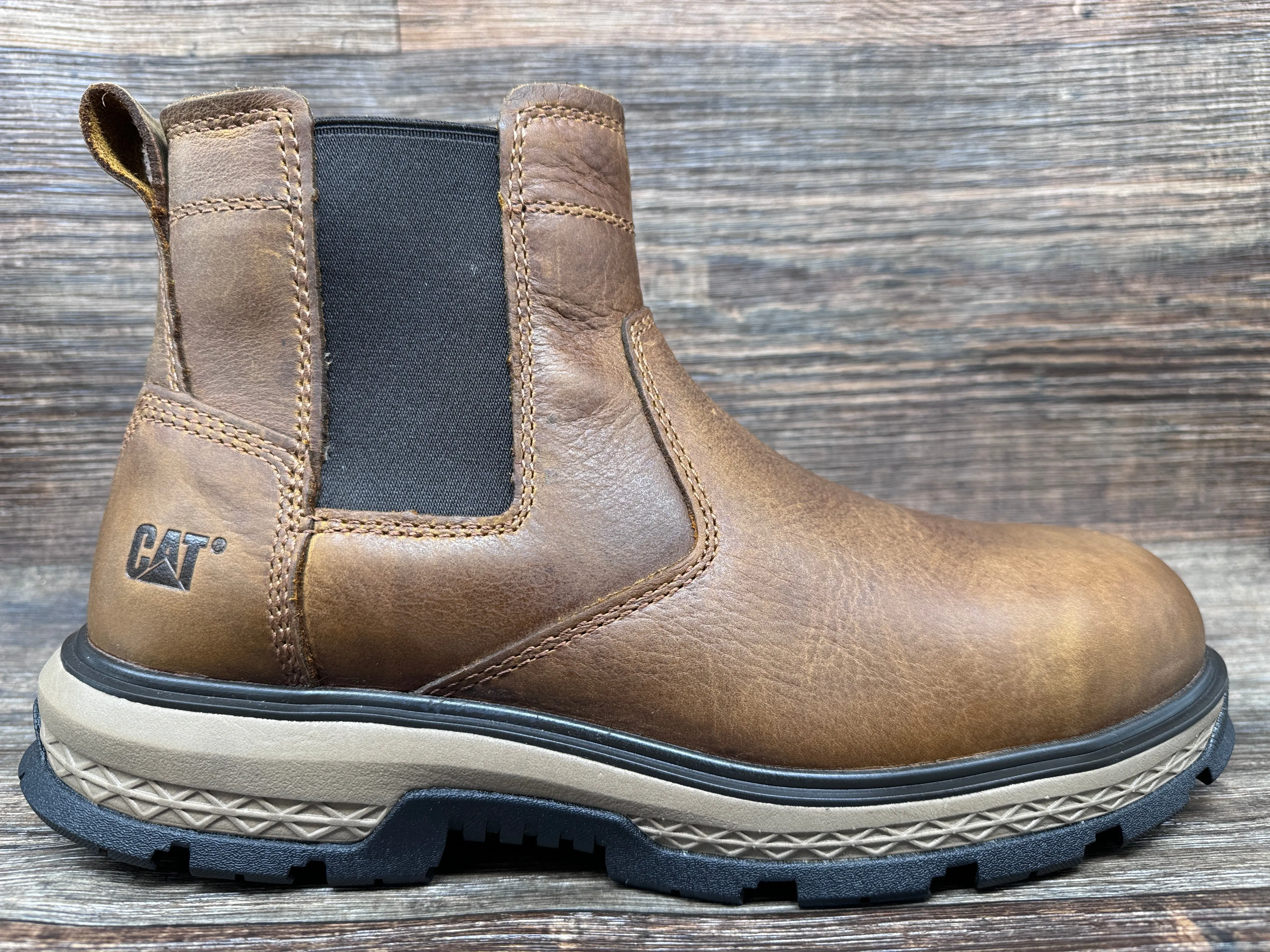 P91369 Men's Exposition Chelsea Alloy Toe Work Boot by Caterpillar