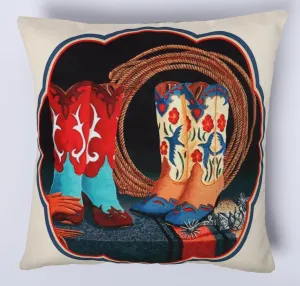 "Boots & Lasso" Accent Pillow 18" x 18"