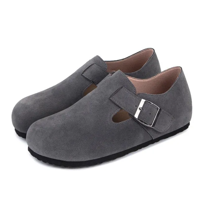 Women Flat Shoes | Flats Shoes | Woman High-Quality Retro Flat | Shoes Ladies Buckle Slip On Shoes|