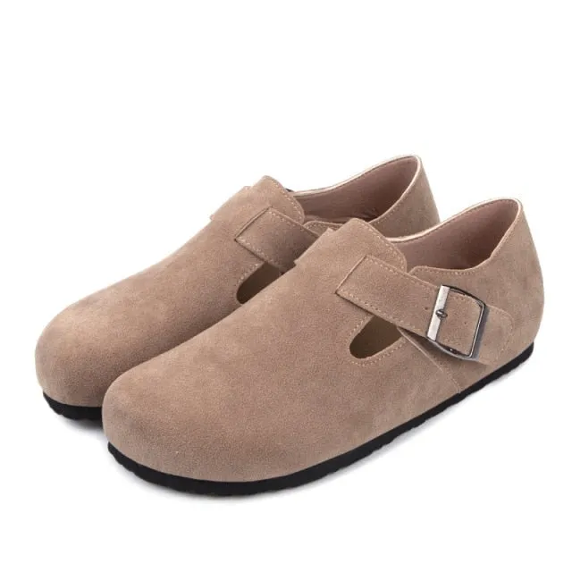 Women Flat Shoes | Flats Shoes | Woman High-Quality Retro Flat | Shoes Ladies Buckle Slip On Shoes|